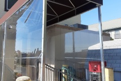 A custom awning and enclosure fabricated and installed at Nazareth Food Bank