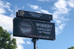 Custom banners in Stroudsburg on a pylon sign