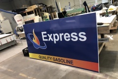 Gasoline business signs in Coopersburg