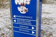 Business signs in Bethlehem, PA for Stuffed Puffs factory