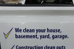 Close up of lettering of car wrap in Stroudsburg