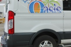Oasis car wrap on white truck in Phillipsburg, NJ