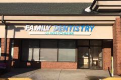 Family dentistry channel lettering in West Chester, PA, view 1