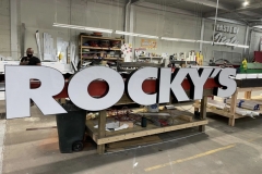 Rocky's channel letters in Lehighton