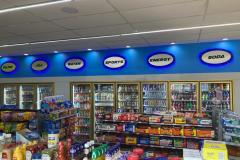 Final product hanging on convenience store walls
