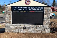 Stone monument signs in Doylestown