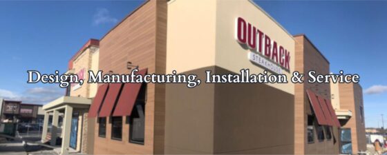 Out Back Steakhouse Awnings Design, Printing, Installation & Service